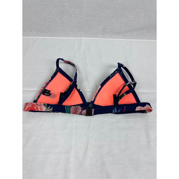 Triangl Bikini Top Delilah Floral Navy Neoprene Swim Beachy Babe Summer Vacation - Picture 2 of 6